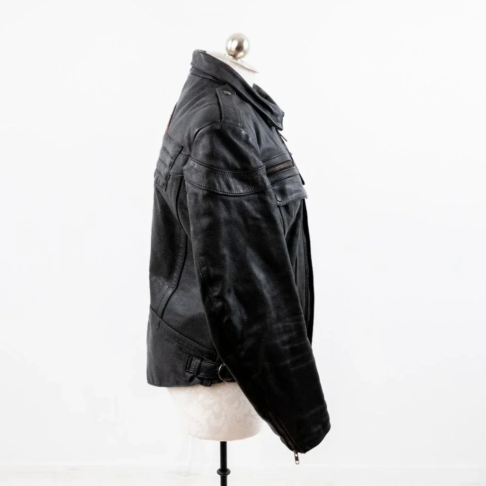 Vintage Harley Davidson Leather Biker Jacket Black - Picture 8 of 14